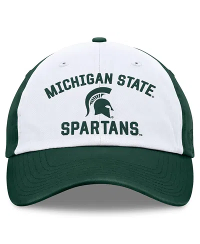 Top Of The World Men's White/green Michigan State Spartans Heritage Weston Adjustable Hat In Green