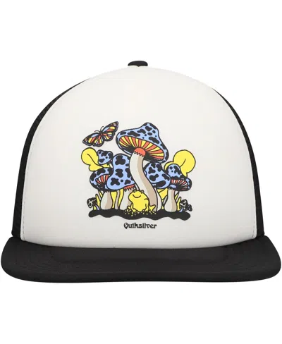 Quiksilver Men's White/black Tripson Trucker Snapback Hat