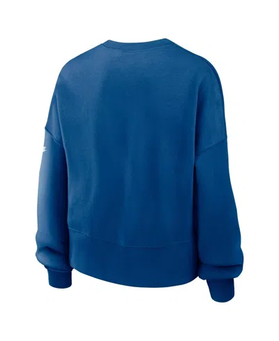 Nike Women's Royal Indianapolis Colts Oversized Rewind Pullover Sweatshirt