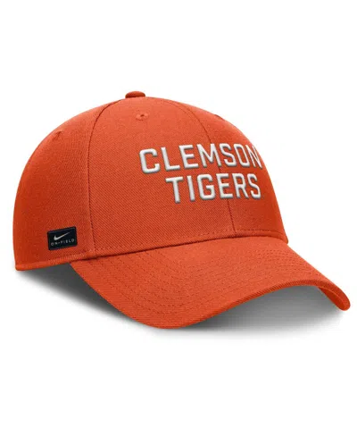 Nike Men's Orange Clemson Tigers Rise Practice Adjustable Hat In Orange