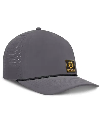 Fanatics Men's Gray Boston Bruins Captain Rope Adjustable Hat
