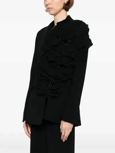 Saiid Kobeisy Floral Tailored Blazer In Neutral