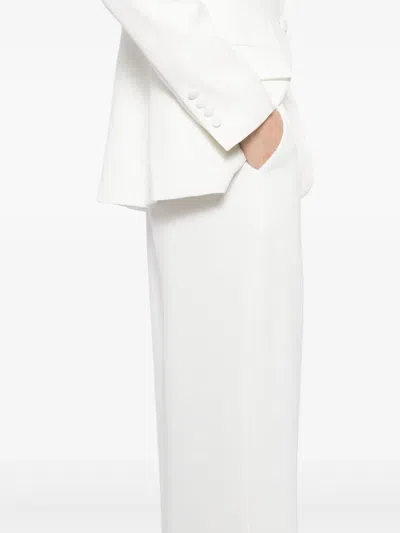 Saiid Kobeisy Floral Tailored Pants In White