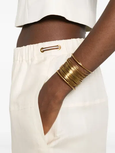 Max Mara Linen-blend Wide-leg Trousers In Neutral