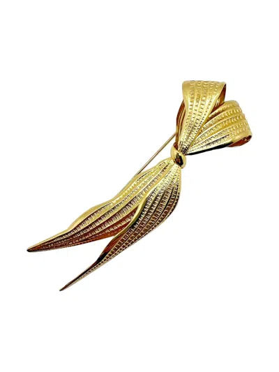Pre-owned Dior 1970s Elongated Bow Brooch