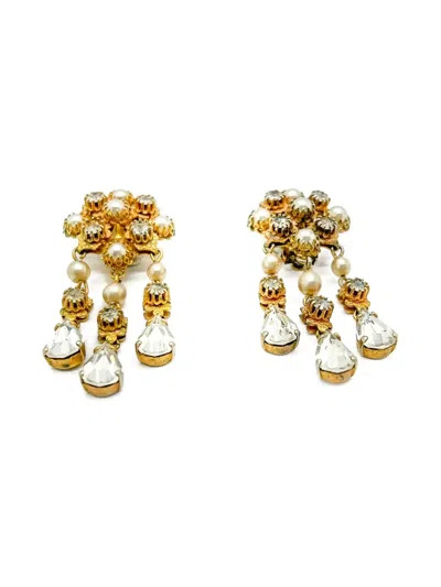 Pre-owned Dior 1950s Renaissance Crystal Earrings