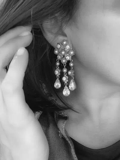Pre-owned Dior 1950s Renaissance Crystal Earrings