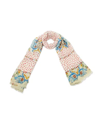 Pre-owned Dolce & Gabbana 2024 Majolica Polka-dot Scarf