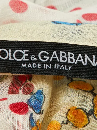 Pre-owned Dolce & Gabbana 2024 Majolica Polka-dot Scarf