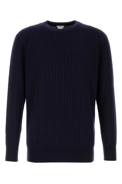 Bottega Veneta Maglione In Lana Blu Scuro  Uomo