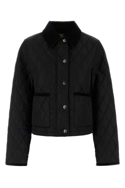 Burberry Check Lining Quilted Nylon Dorset Jacket Clothing In Black