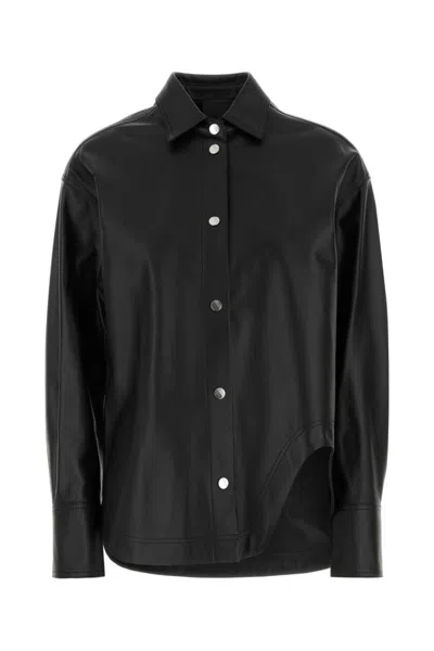 Attico Black Bomber Jacket In Black