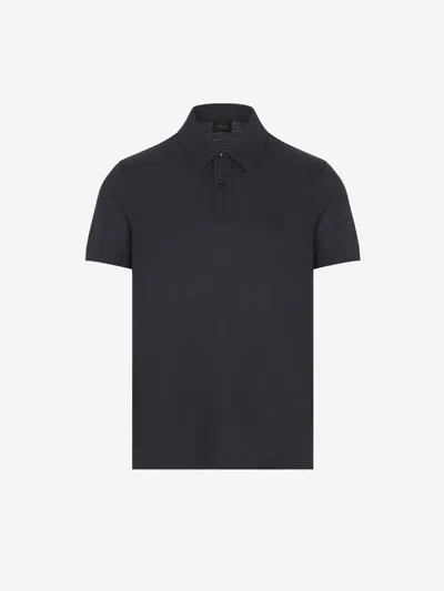 Brioni Logo-embroidered Wool Polo Shirt In Multi
