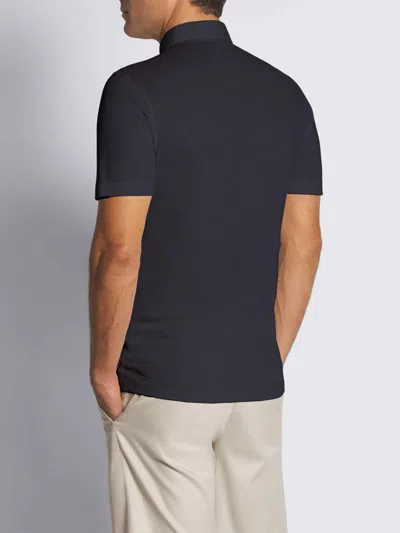 Brioni Logo-embroidered Wool Polo Shirt In Multi