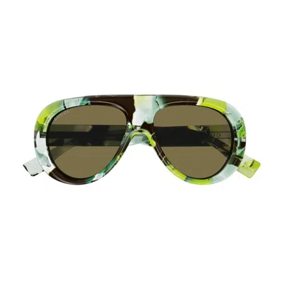 Gucci Gg1909s Linea Re-ace Sunglasses In Green