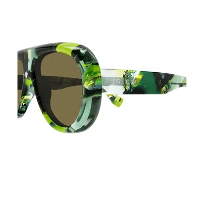 Gucci Gg1909s Linea Re-ace Sunglasses In Green