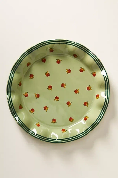 Anthropologie Georgie Stoneware Dessert Plate In Green