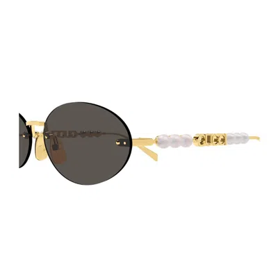 Gucci Gg1922s Linea Name Of Brand 001 Gold Grey Sunglasses In Gold