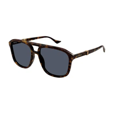 Gucci Tortoiseshell Navigator-frame Sunglasses