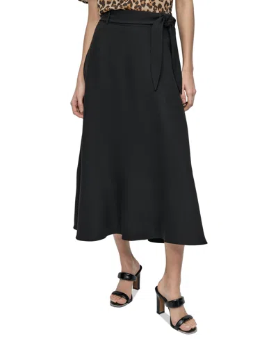 Dkny Plus Size Belted A-line Midi Skirt
