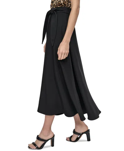 Dkny Plus Size Belted A-line Midi Skirt