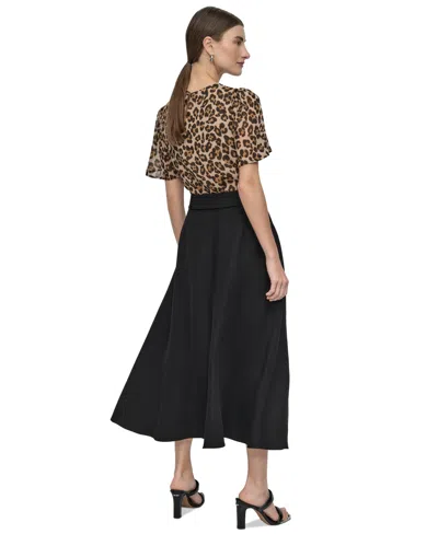 Dkny Plus Size Belted A-line Midi Skirt