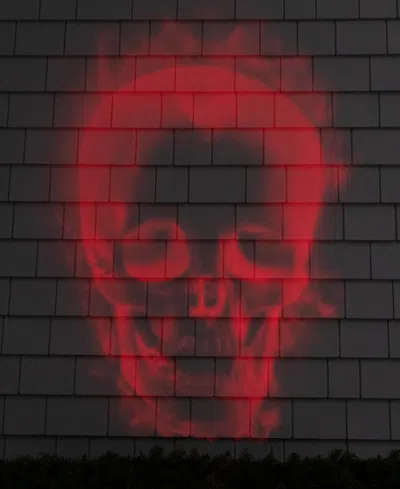 Northlight 8" Halloween Skull Outdoor Light Show Projector In Black