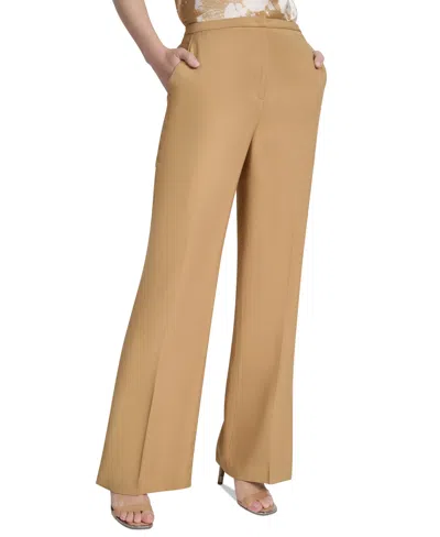 Dkny Petite High Rise Flare-leg Pants