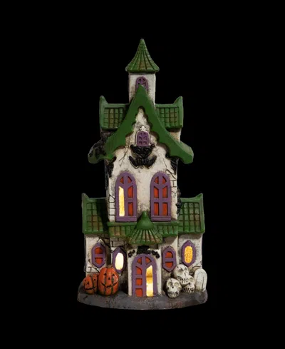 Northlight 22.75" Led Lighted Haunted House With Skulls Halloween Decoration In Multi