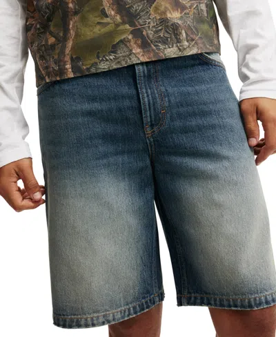 Cotton On Baggy Denim Short In Blue