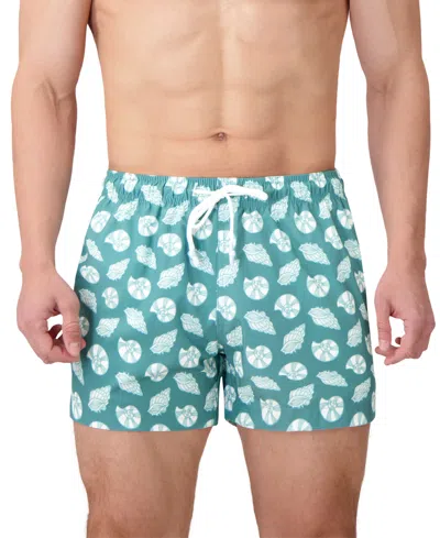 Sunset And Vines Men's Shell-pattern Woven Swim Trunks