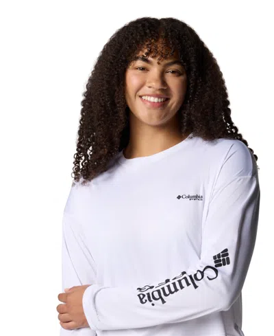 Columbia Women's Tidal Light Pfg X Bentley Long Sleeve Top In White