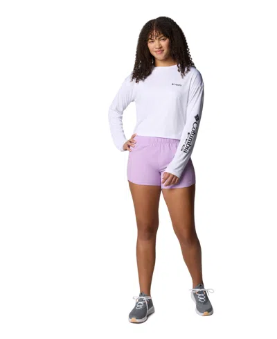 Columbia Women's Tidal Light Pfg X Bentley Long Sleeve Top In White
