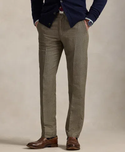 Polo Ralph Lauren Men's Straight-fit Houndstooth Twill Pants In Gray