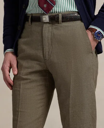 Polo Ralph Lauren Men's Straight-fit Houndstooth Twill Pants In Gray