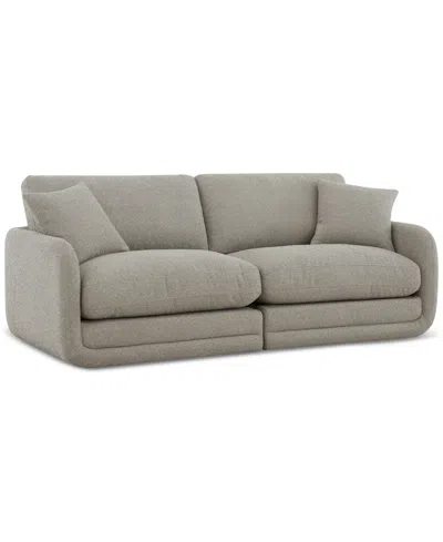 Macy's Daryll 2-pc. Fabric Sofa, Exclusively At  In Gray