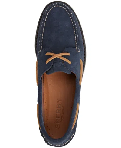 Sperry Men's Authentic Original 2-eye Ripple Boat Shoe In Blue