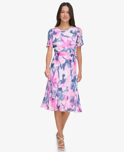 Dkny Women's Abstract-print Midi Dress