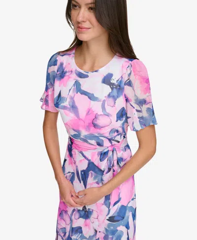Dkny Women's Abstract-print Midi Dress