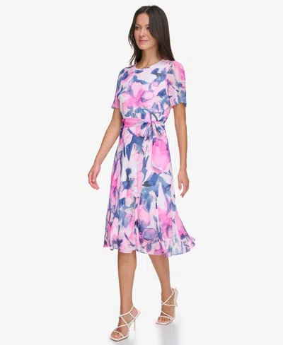 Dkny Women's Abstract-print Midi Dress