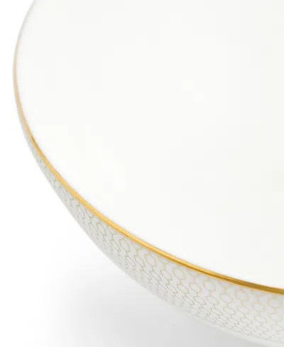 Wedgwood Gio Gold Geometric-pattern Bone-china Rice Bowl 12.5cm In White