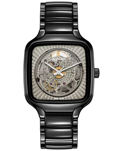 Rado Unisex Swiss Automatic True Square X Kunihiko Morinaga Special Edition Black Ceramic Bracelet Watch 