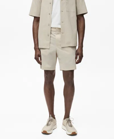 Mango Men's Water-repellent Bermuda Shorts In Neutral