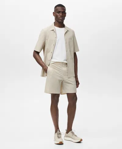 Mango Men's Water-repellent Bermuda Shorts In Neutral