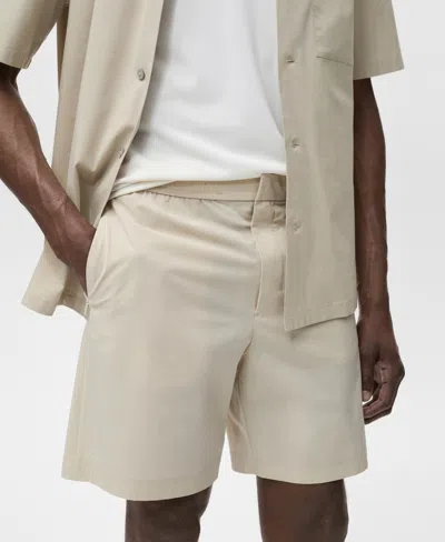 Mango Men's Water-repellent Bermuda Shorts In Neutral