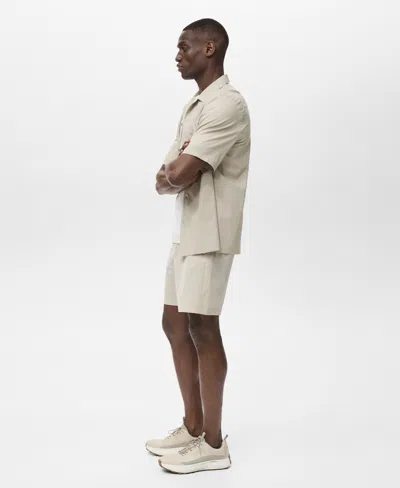 Mango Men's Water-repellent Bermuda Shorts In Neutral