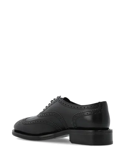 Dsquared2 Brogue Leather Derby Shoes In Black