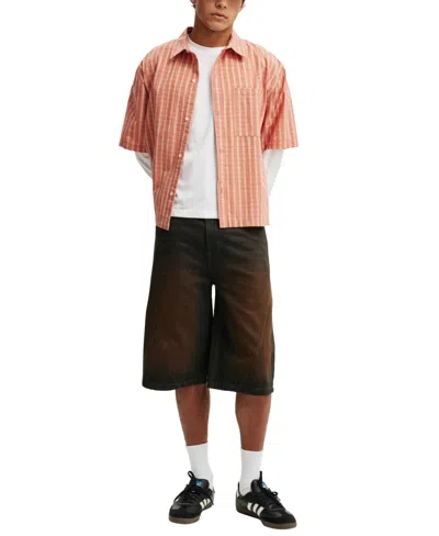 Cotton On Super Baggy Jort In Brown