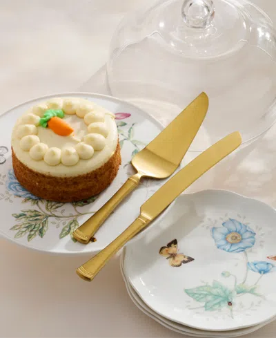 Lenox Portola Satin Gold 2-pc. Dessert Set In Gold