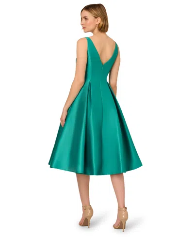 Adrianna Papell Boat-neck A-line Dress